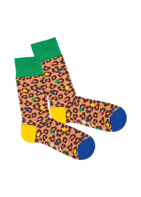 Chaussettes en coton bio | multicolore "leo spots" - Dilly socks