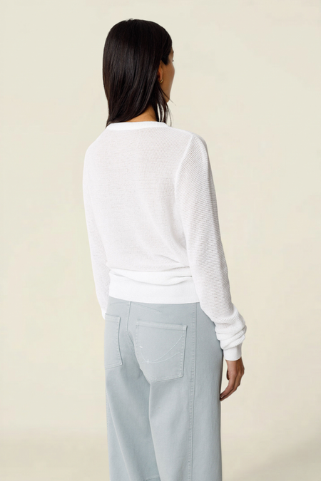 Pull en coton bio | blanc" iradi - white" - SKFK