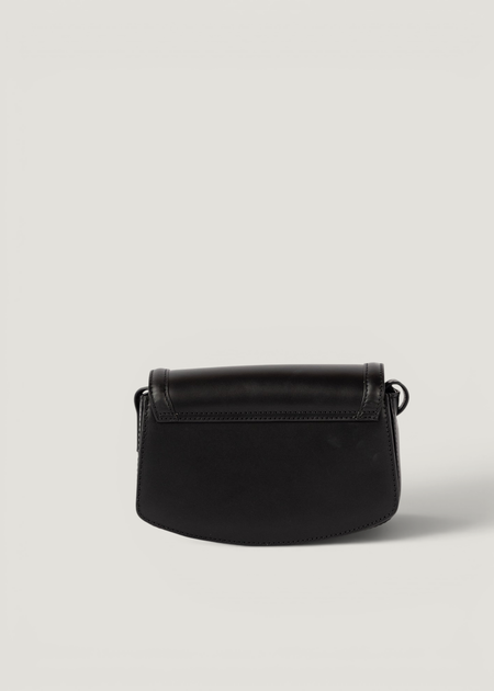 Sac à bandoulière en cuir certifié | black "kendalini - black classic leather" - O My Bag