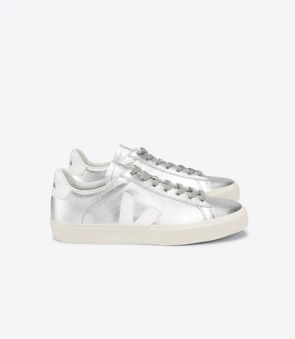 Baskets en cuir chromefree | argenté "campo silver white", Veja