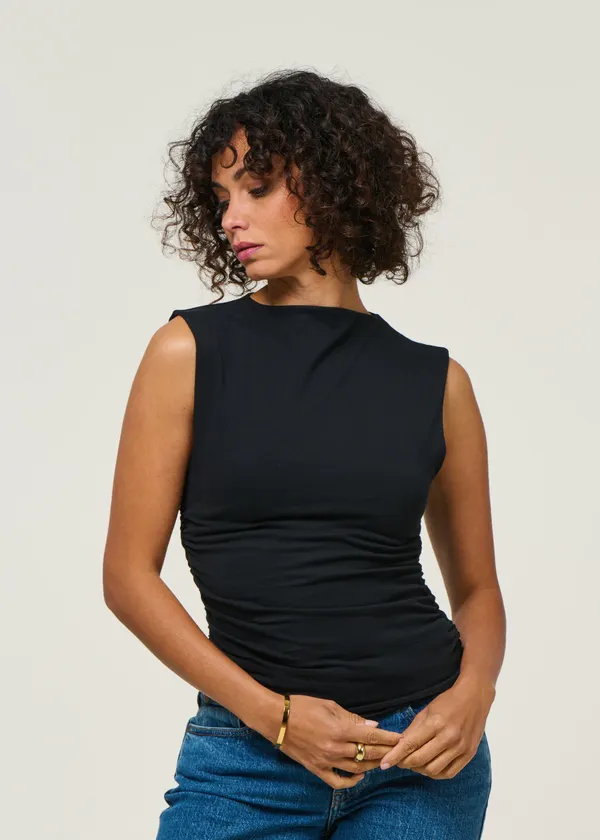 Top sans manches en coton bio | noir "rafo black", Jan'n June