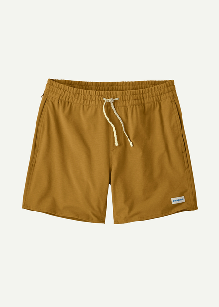 Short de bain en polyester recyclé et coton bio | camel "home waters volley shorts - 16 in." - Patagonia