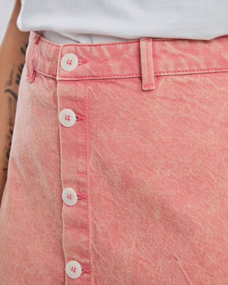 Jeansrock aus Bio-Baumwolle | Rosa "Washed denim mini skirt pink", Brava Fabrics, Foto 3