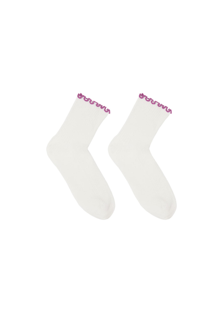 Chaussettes en coton bio | blanc