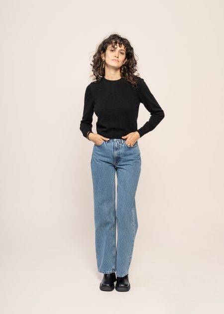 Jean droit large en coton bio | bleu "clean eileen casual blue" - Nudie Jeans