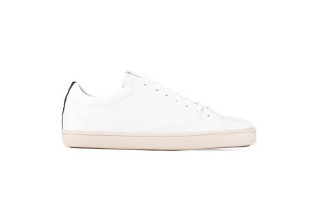 Chaussure semelle pneu recyclé cuir recyclé blanc semelle beige- graviere