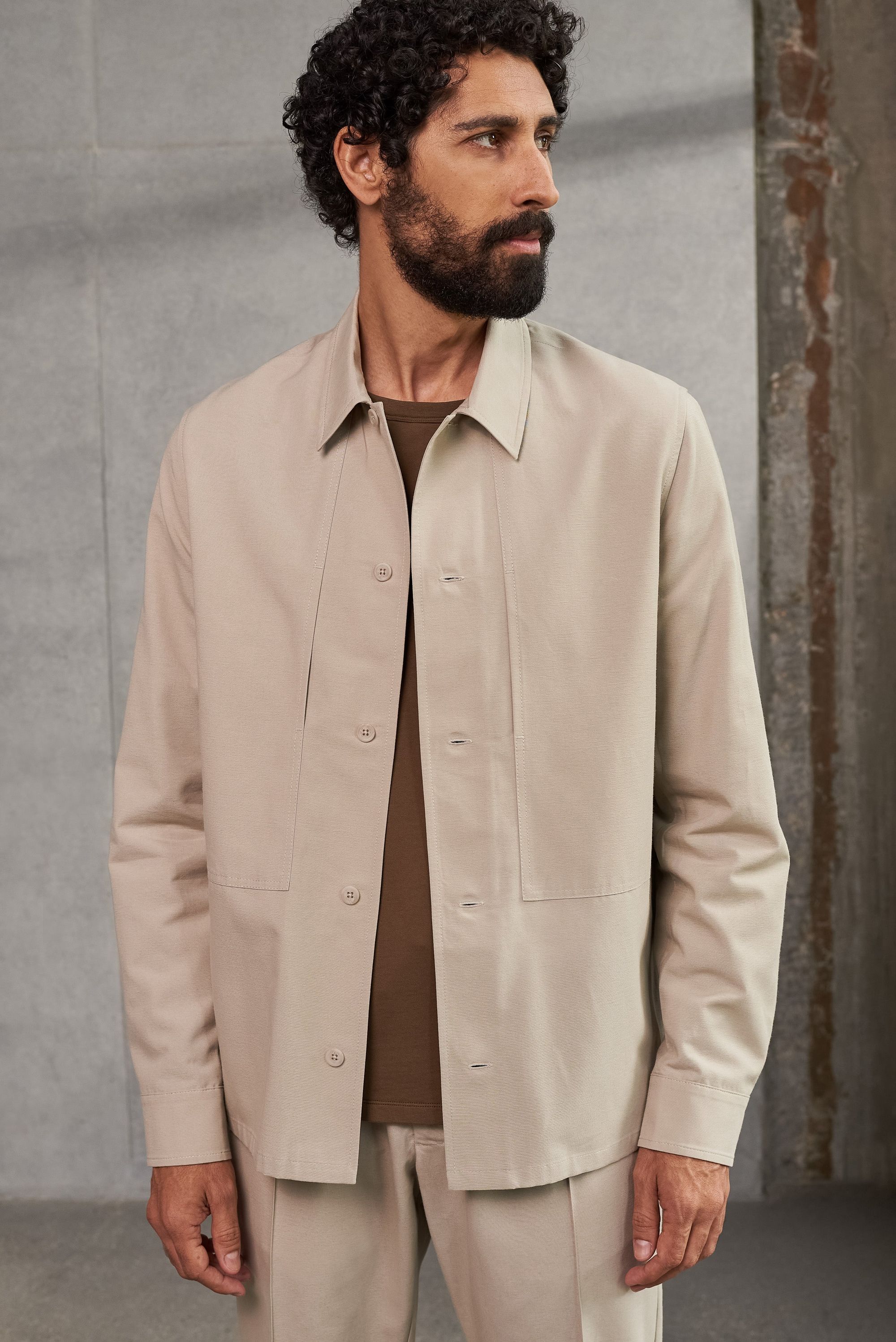 Surchemise en tencel et coton bio | taupe "owe pale taupe", About Companions, photo 1