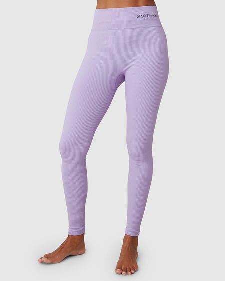 Legging côtelé en matière recyclée | lilas "tyra lavender"