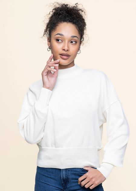 Oversize-Pullover aus Bio-Baumwolle | Ecru "yin offwhite", Jan'n June, Foto 1