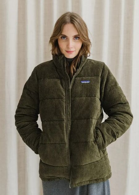  Doudoune velours en coton bio et duvet recyclé | vert "Cord fjord jkt - bsng" - Patagonia