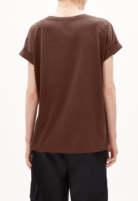 T-shirt en coton bio | marron "idaara deep brown", Armedangels, photo 3