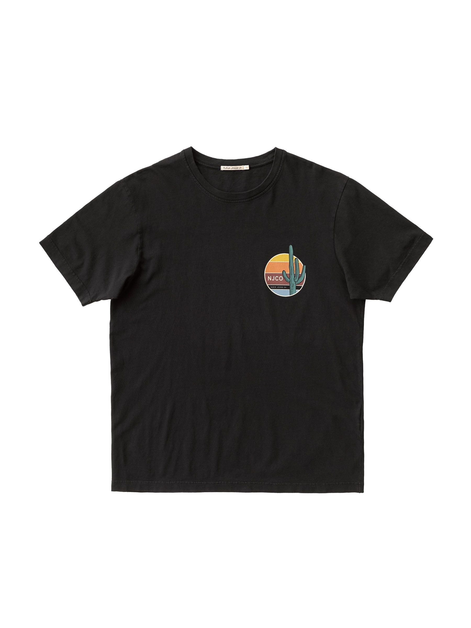 T-shirt imprimé noir en coton bio - uno cactus black, Nudie Jeans, photo 4