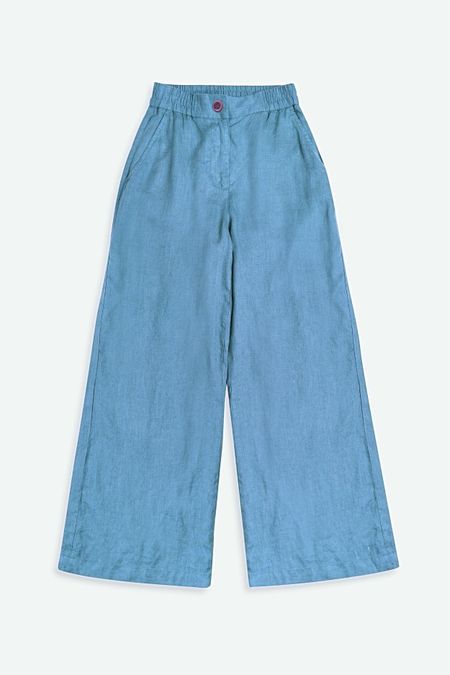 Pantalon en lin | bleu "lilian - alabama super light", Kings of Indigo, photo 5