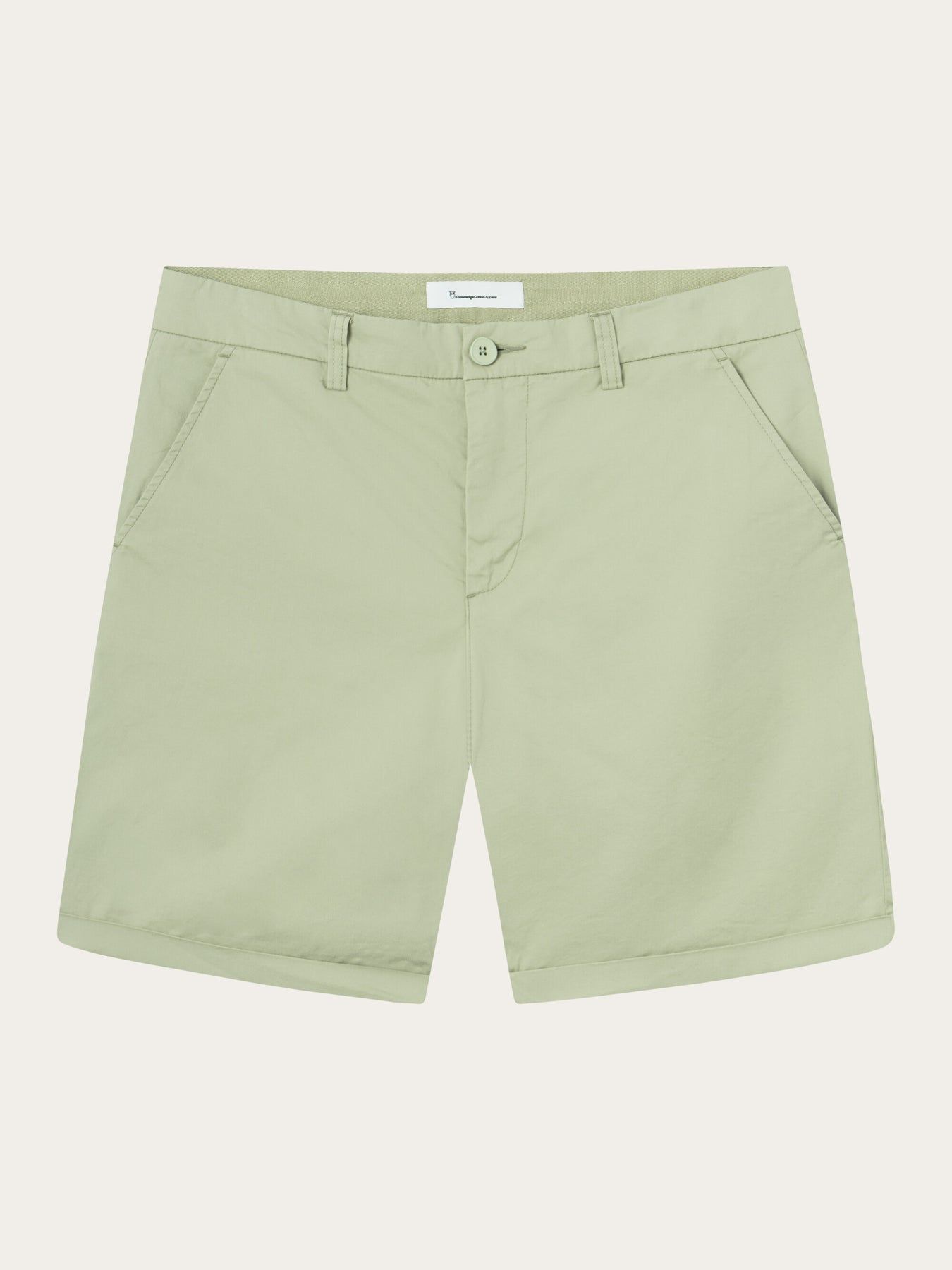 Short chino vert clair en coton bio - chino poplin swamp, Knowledge Cotton Apparel, photo 5