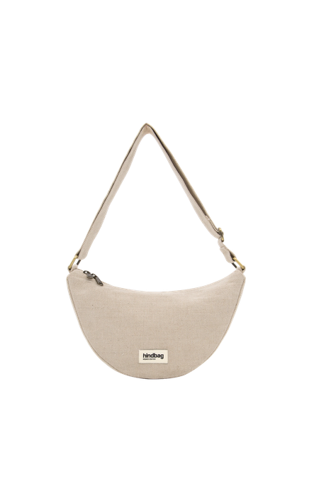 Banane en coton bio et jute | écru "andrea jute" - Hindbag