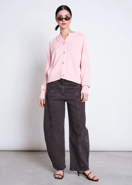 Gilet en coton bio | rose "Sivia - pale pink", Jan'n June
