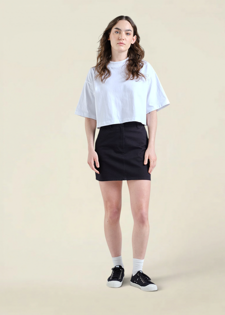 Jupe en coton biologique | noir "Skirt riala black" - Dedicated