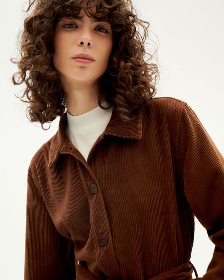Cordjacke aus Bio-Baumwolle | Braun "chocolate corduroy taylor jacket", Thinking Mu, Foto 2