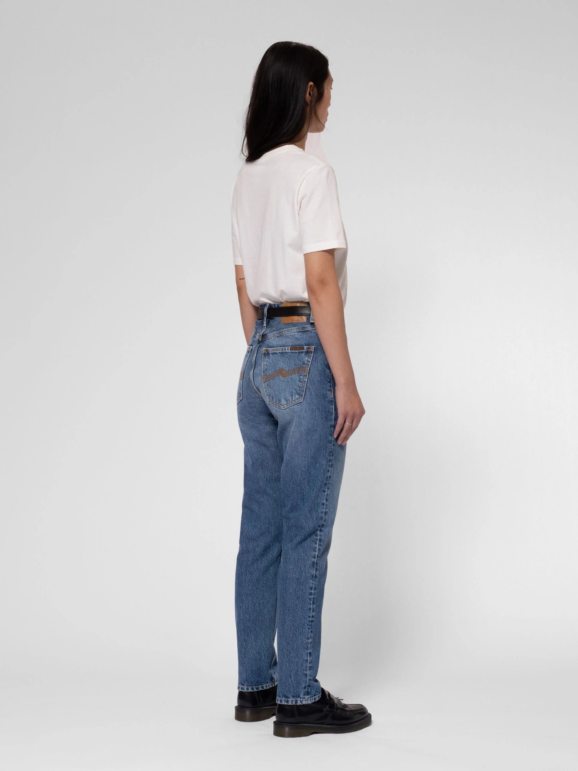Jean mom en coton bio | bleu délavé "breezy britt day dreamer", Nudie Jeans, photo 3
