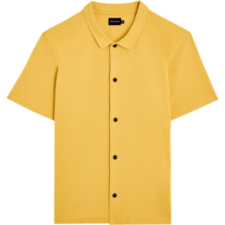 Chemise manches courtes en coton bio | jaune "leikio - sun"