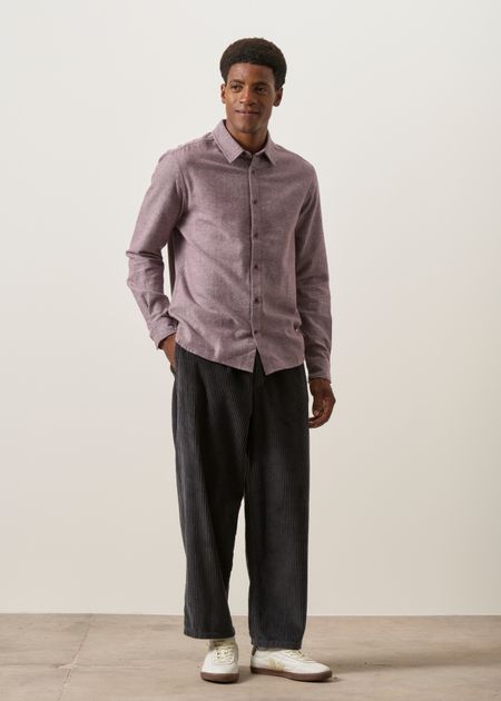 Chemise flanelle en coton bio | violet  "flannel shirt - fig" - Knowledge Cotton Apparel
