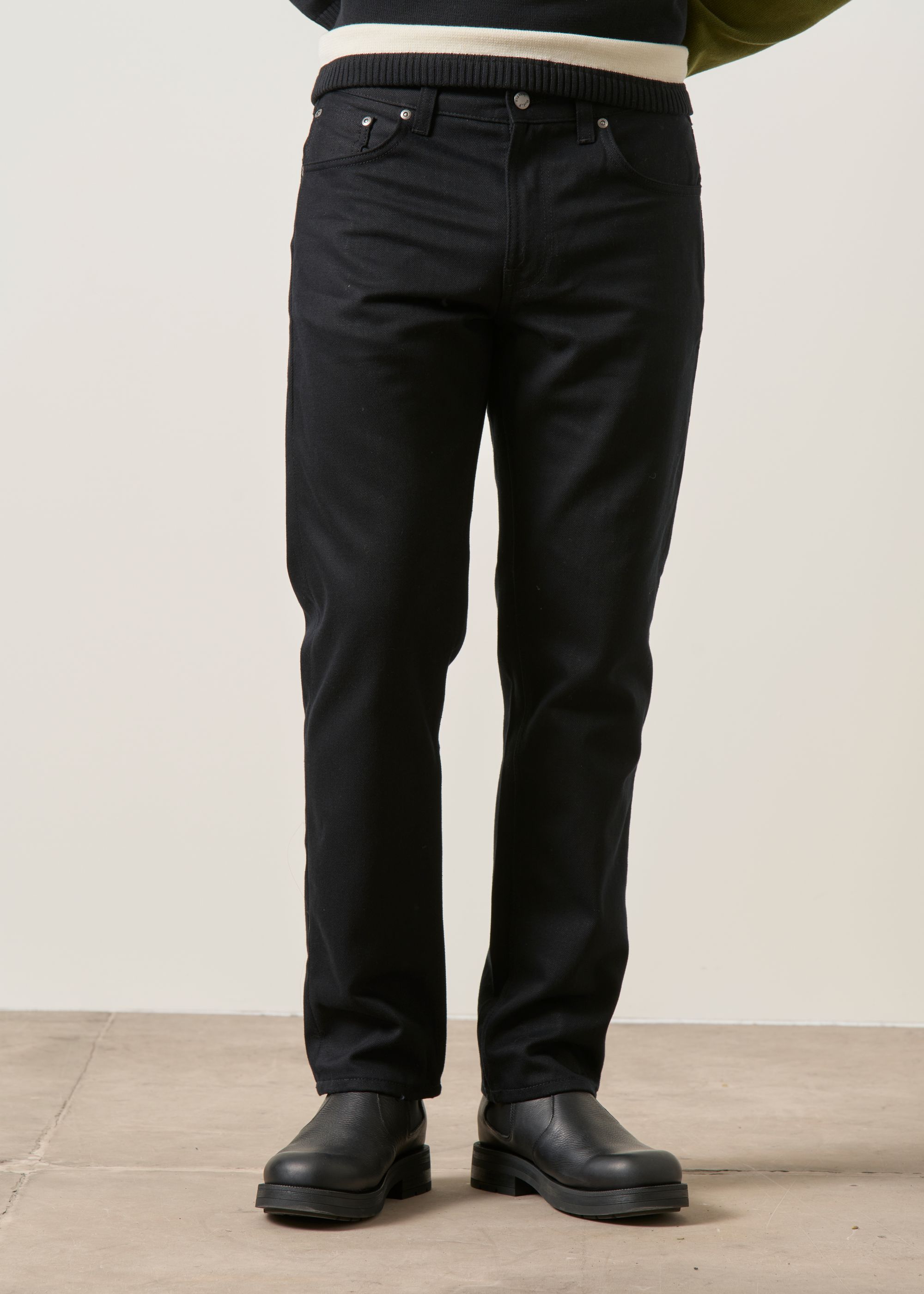 Jeans mit geradem Schnitt aus Bio-Baumwolle | schwarz "Gritty jackson dry everblack", Nudie Jeans, Foto 1