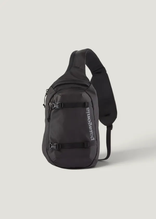 Sac bandoulière en nylon recyclé | noir "atom sling 8l - black", Patagonia