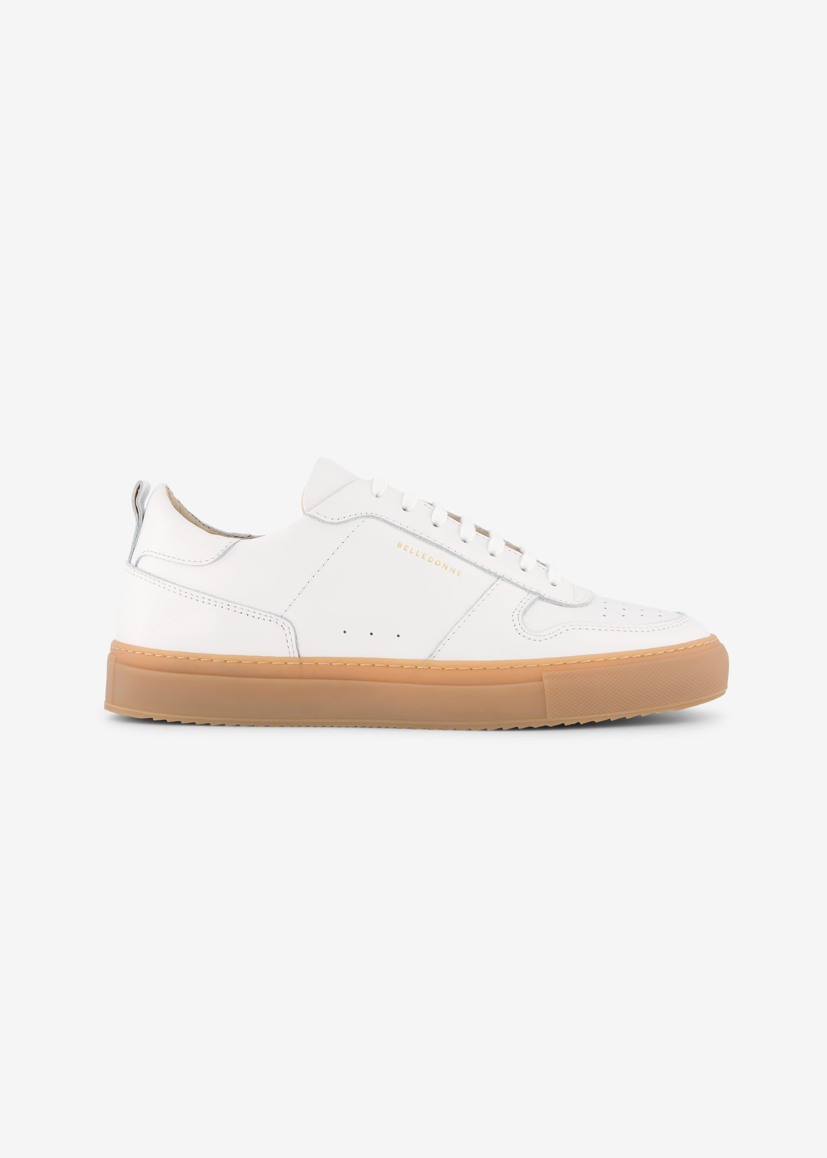 Baskets en cuir certifié | blanches "b0 gum white", Belledonne Paris, photo 1