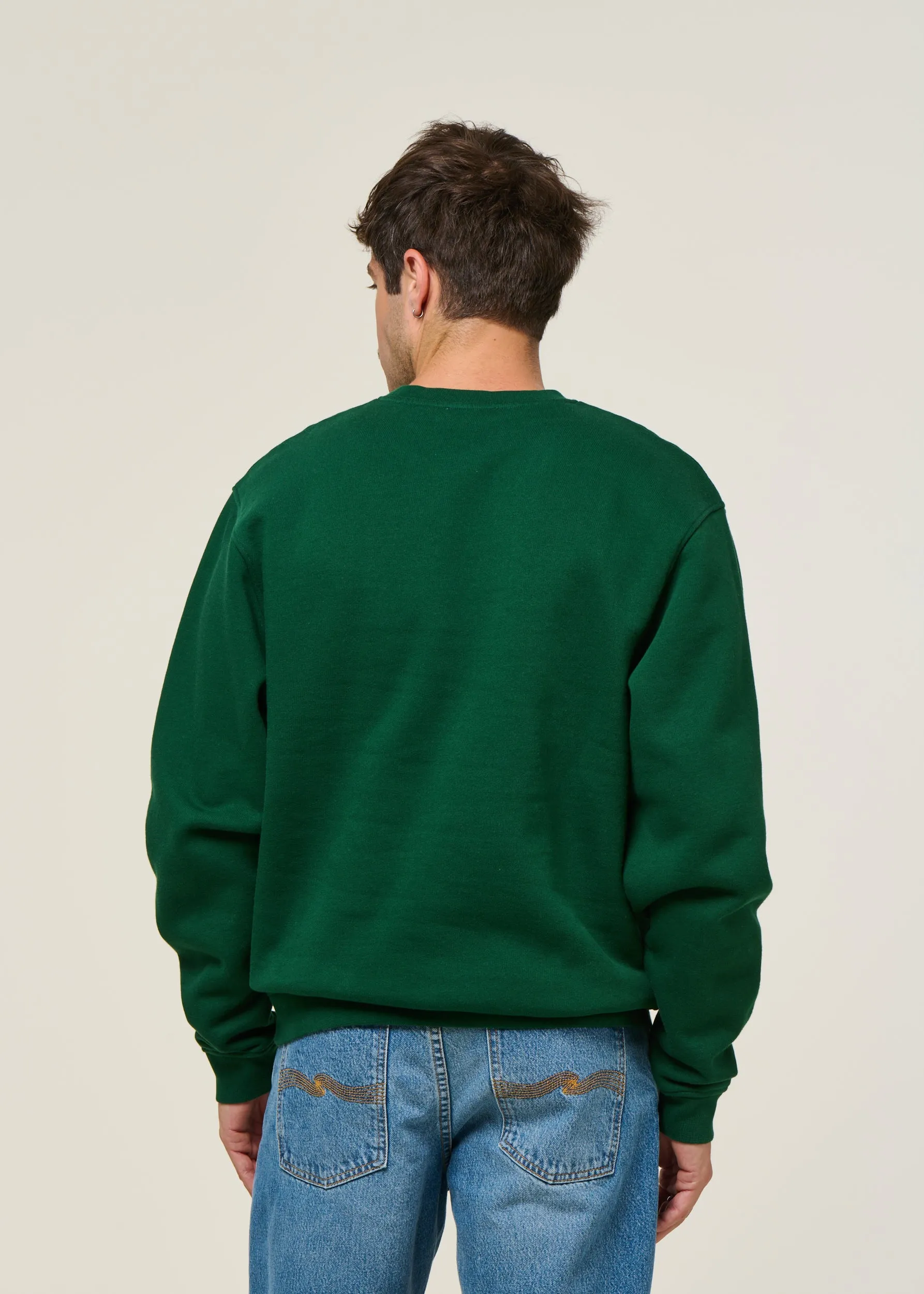 Sweat oversize en coton bio | vert forêt, WeDressFair, photo 2