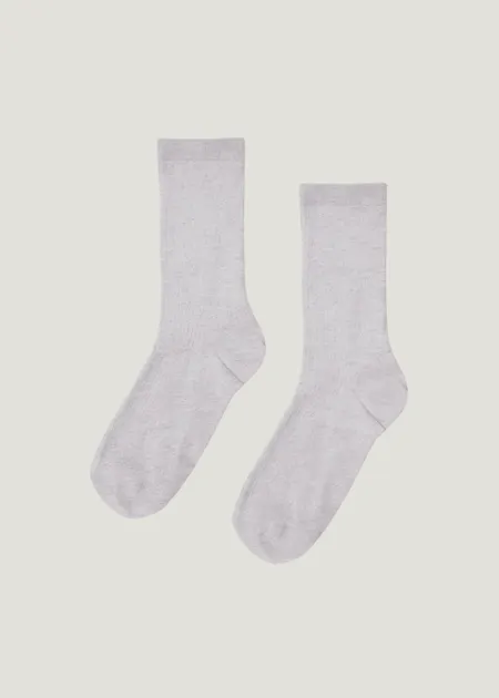 Chaussettes en coton biologique | gris chiné "women classic organic sock - snow melange", Colorful Standard, photo 1