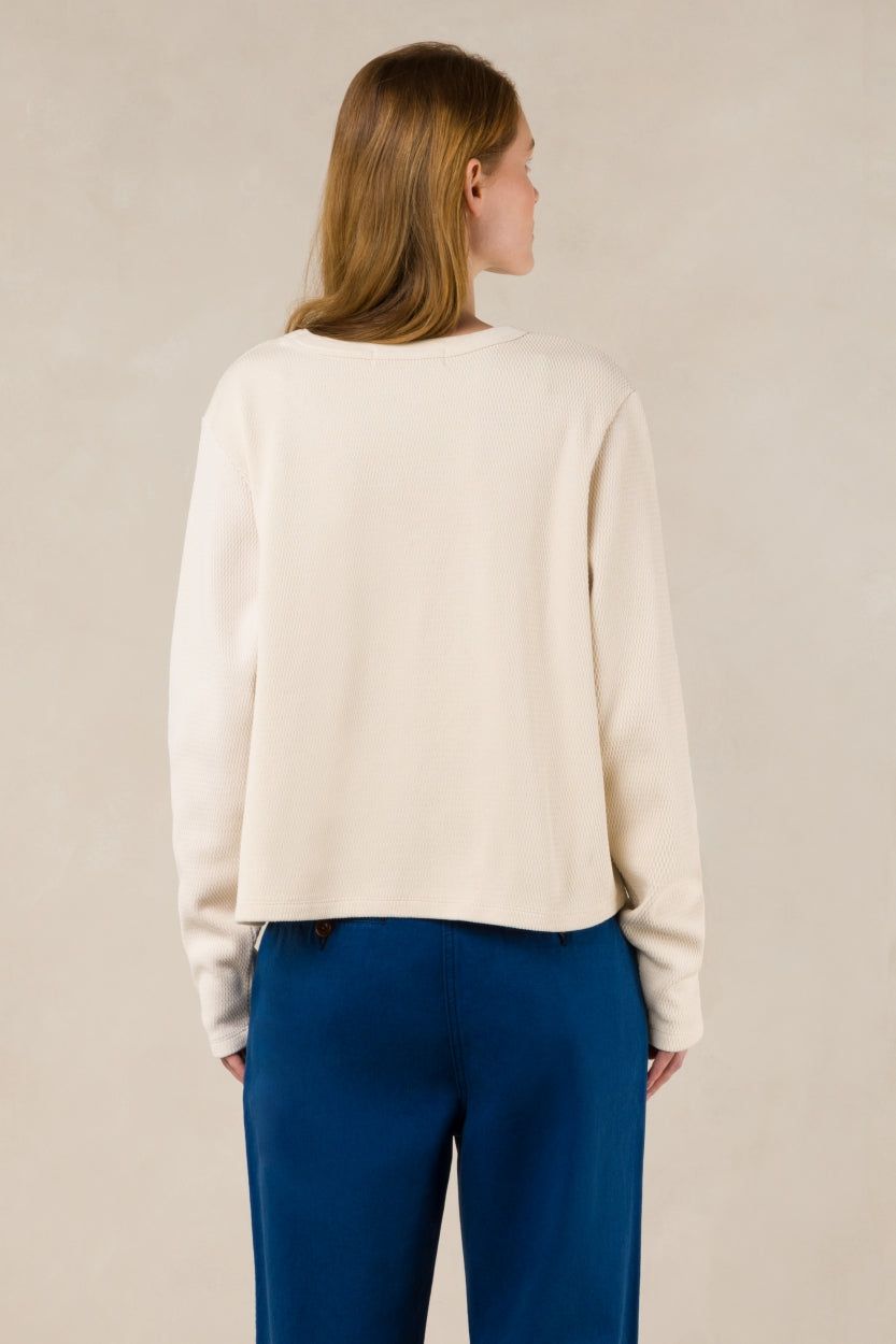 Leichter Pullover aus recyceltem Material | Ungefärbt "jessamine non-dyed", Kings of Indigo, Foto 3