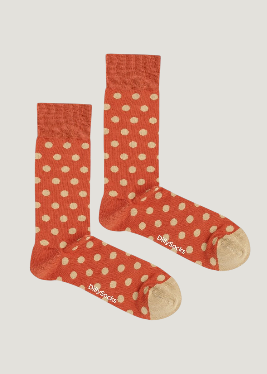 Socken aus Bio-Baumwolle | mehrfarbig "caramel dots", Dilly socks, Foto 1
