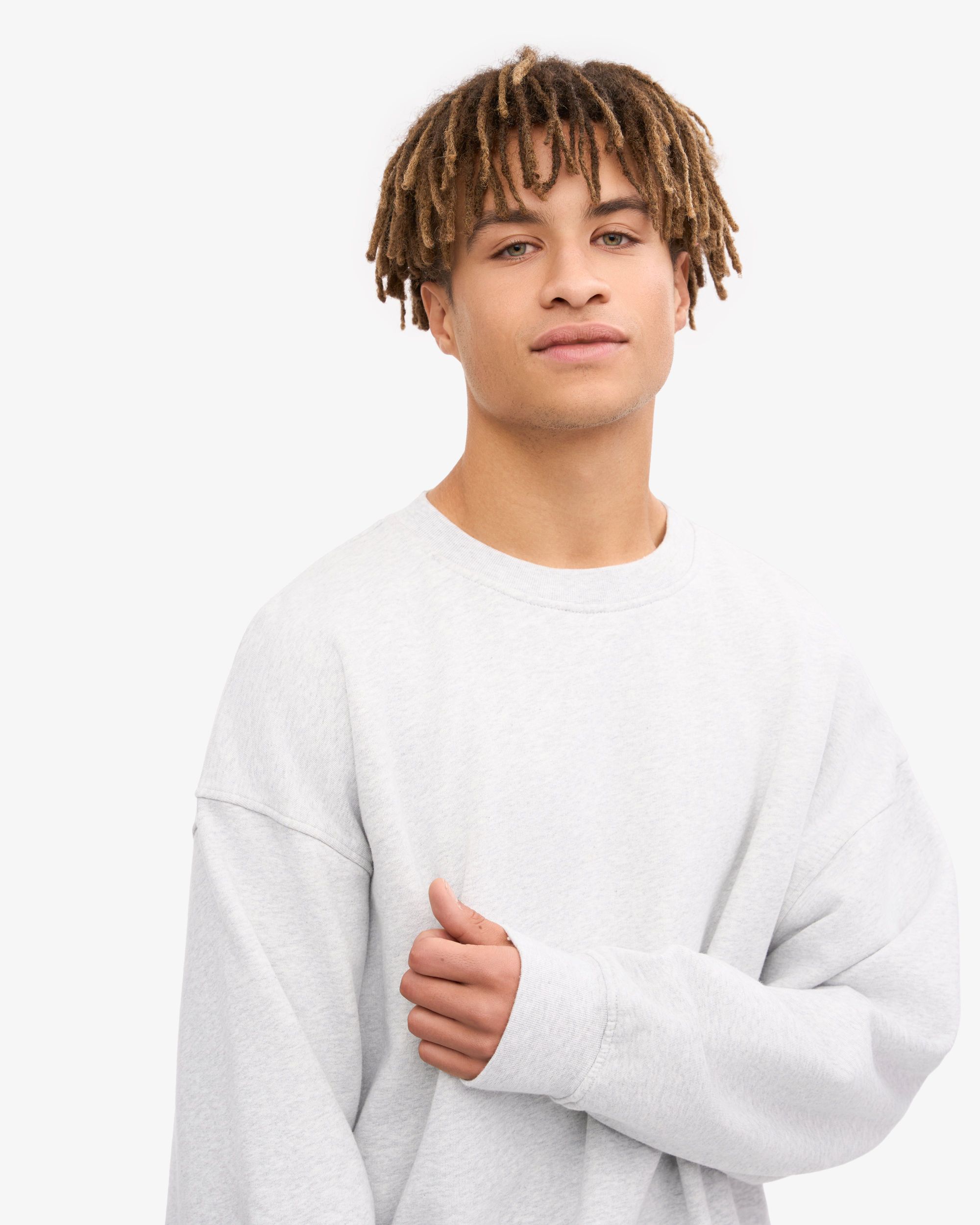 Sweat oversize en coton bio | gris "snow melange", Colorful Standard, photo 2