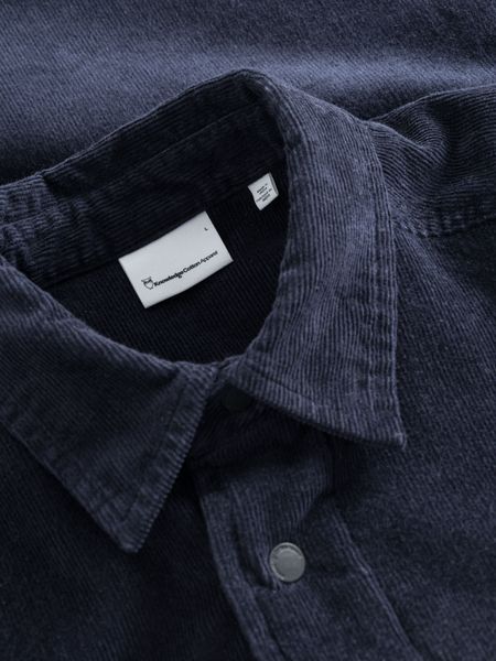 Blouson velours en coton bio et matière recyclée | marine "corduroy overshirt night sky", Knowledge Cotton Apparel, photo 8