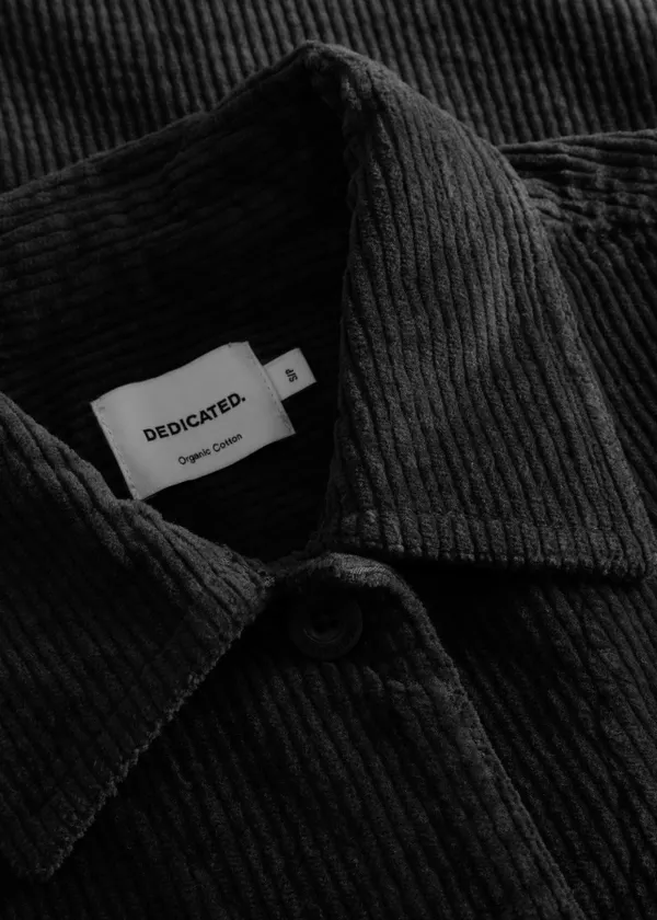 Veste velours en coton bio | noir "Jacket stiby corduroy black", Dedicated