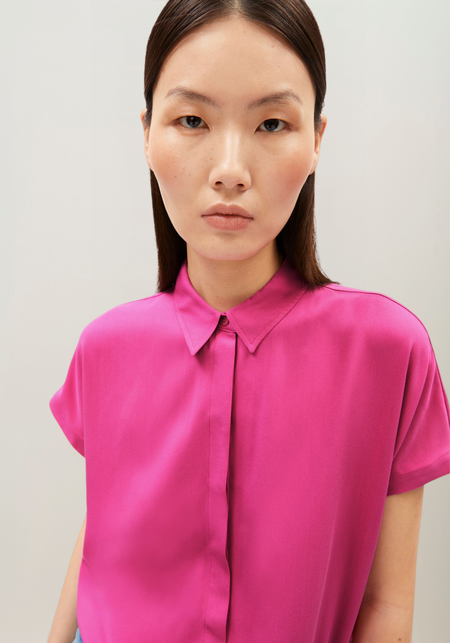 Chemisier en ecovero | rose "Larisaana blouse - very berry" - Armedangels