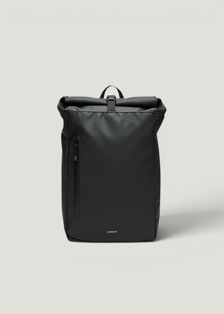 Sac à dos 20l en matière recyclée | noir "Stream rolltop backpack 14" - black" - Sandqvist