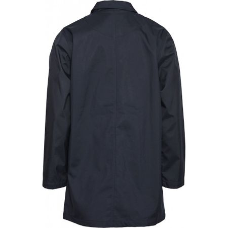 Manteau car coat bleu nuit en coton bio et polyester recyclé - beech, Knowledge Cotton Apparel, photo 2
