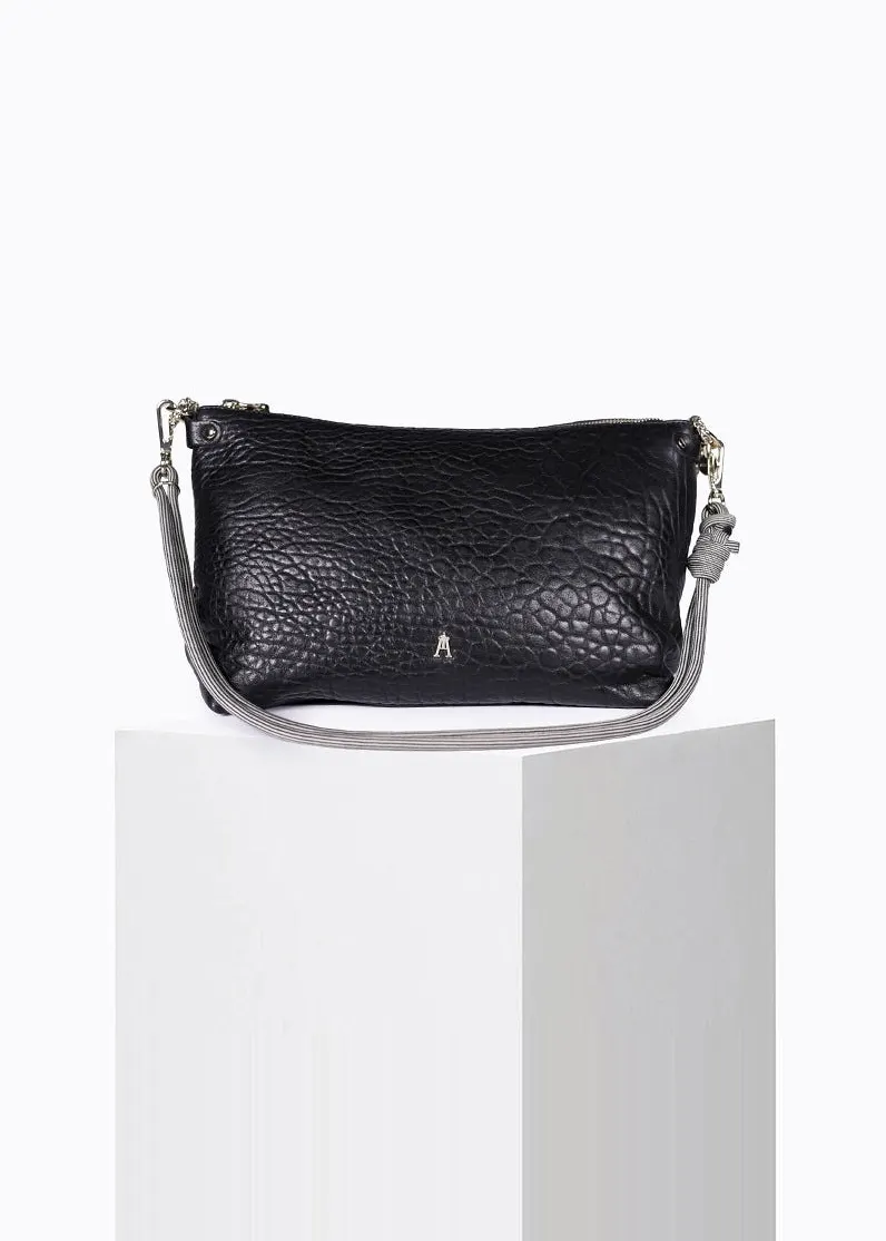 Sac à main en cuir | noir "mallow - bubble noir h26", Craie Studio, photo 2