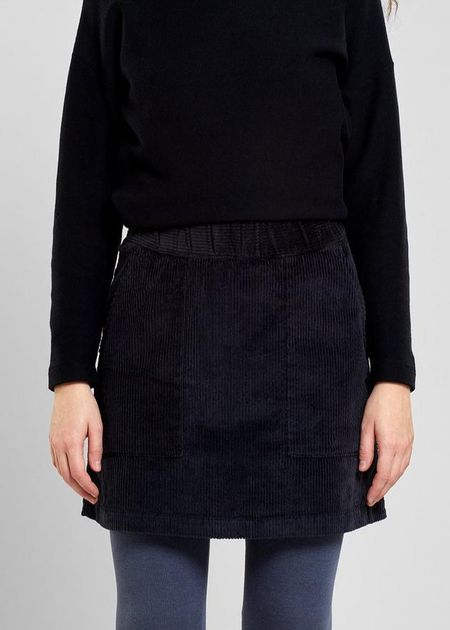 Jupe patineuse velours en coton bio | noir "skirt majorna corduroy black"
