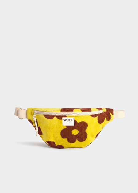 Banane en éponge en coton bio | marron et jaune "Phi phi waistbag - multicolor" - Wouf
