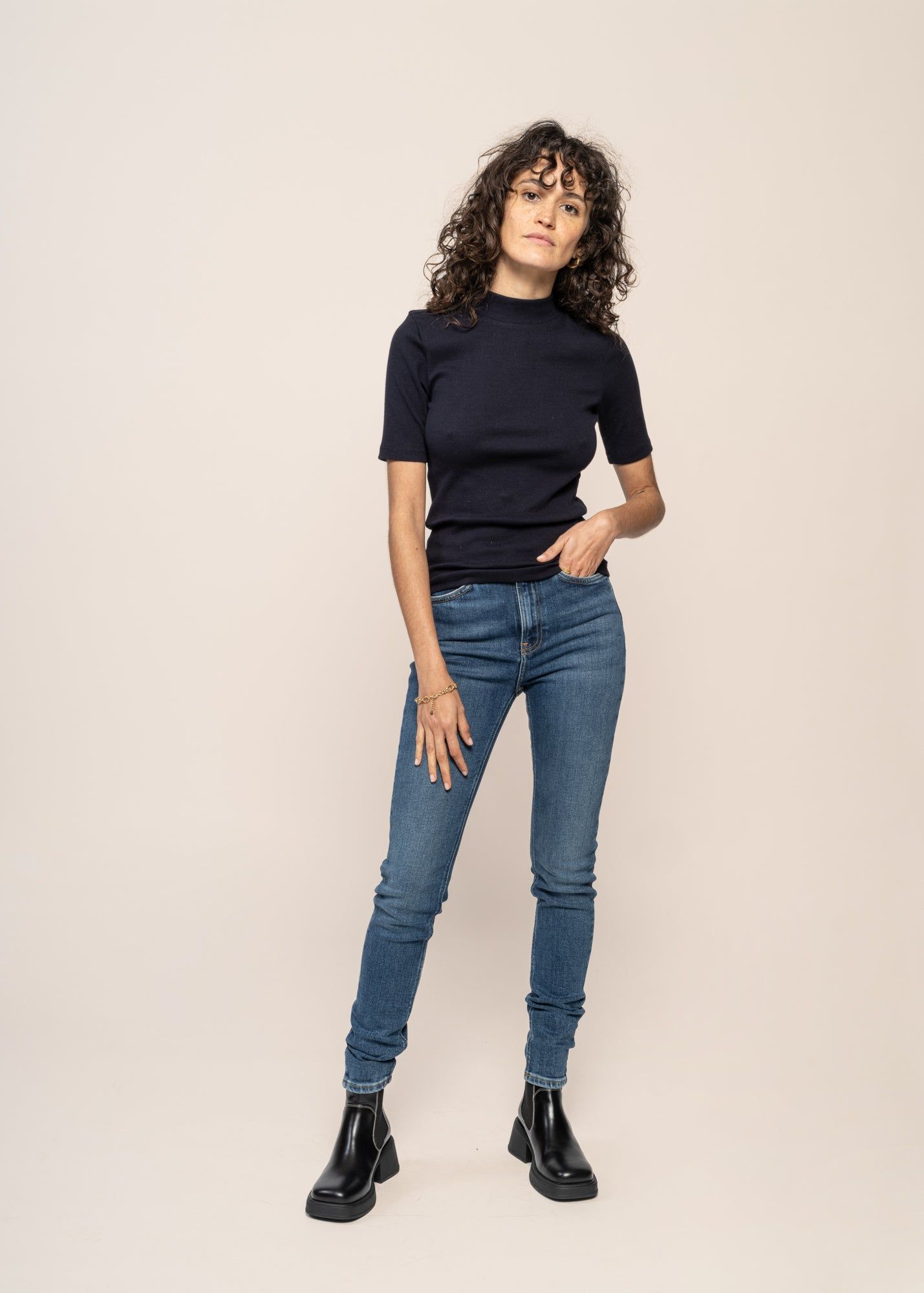Slim Jeans aus Bio-Baumwolle | Blau "mellow mae blue mud", Nudie Jeans, Foto 4