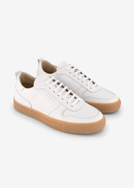 Baskets en cuir certifié | blanches "b0 gum white", Belledonne Paris, photo 2