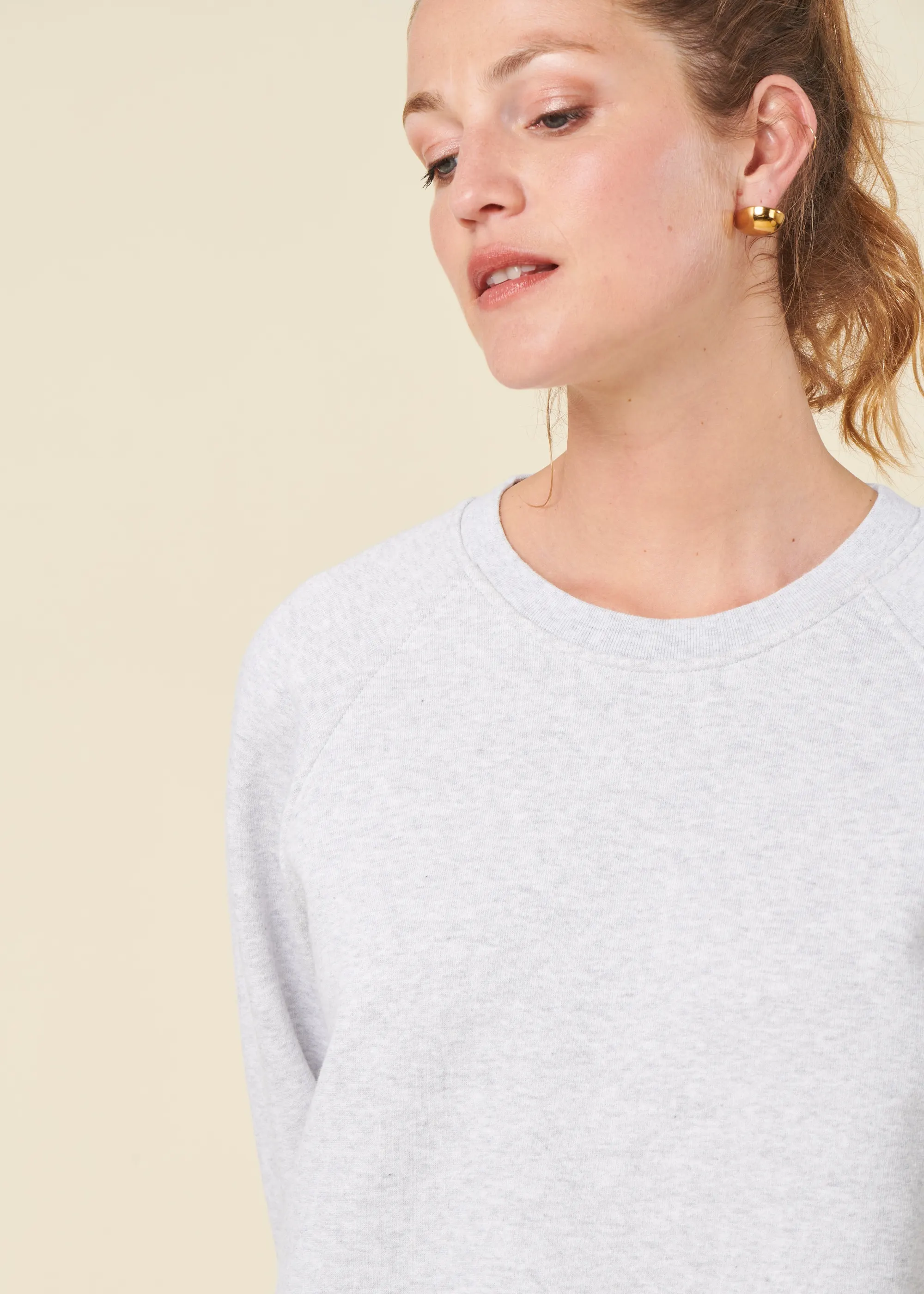 Sweat en coton bio | gris chiné, WeDressFair, photo 3