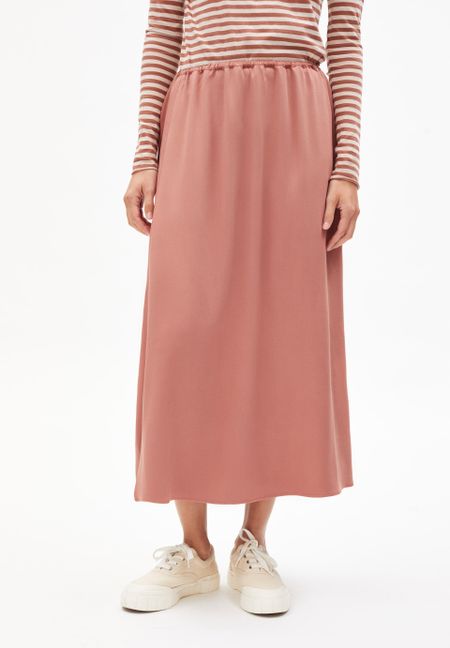 Jupe longue vieux rose en lenzing - apoloniaa copper glow