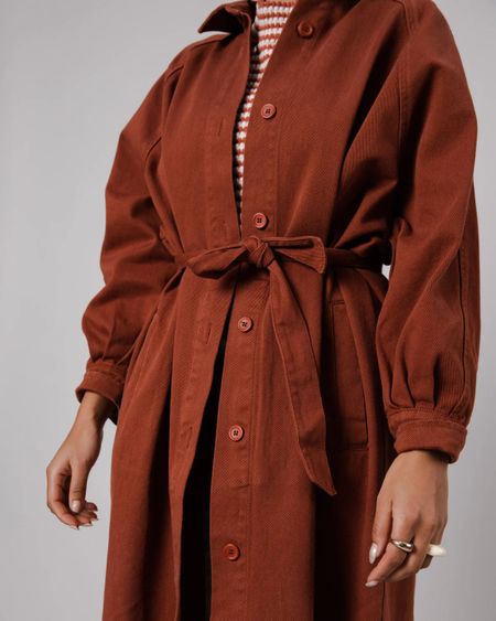 Twill-Trenchcoat aus Bio-Baumwolle | Braun "twill jacket sequoia", Brava Fabrics, Foto 2