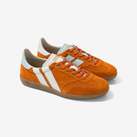 Baskets en cuir certifié | orange "sunset mermaid" - Caval