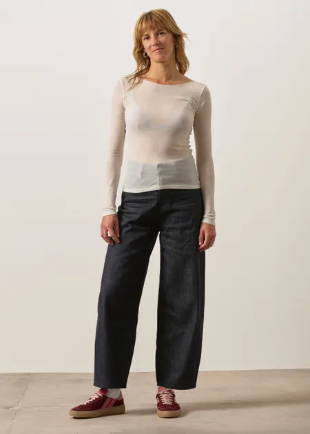 Tee-shirt seconde peau en tencel et laine mérinos  | écru "Milla", WeDressFair, photo 3