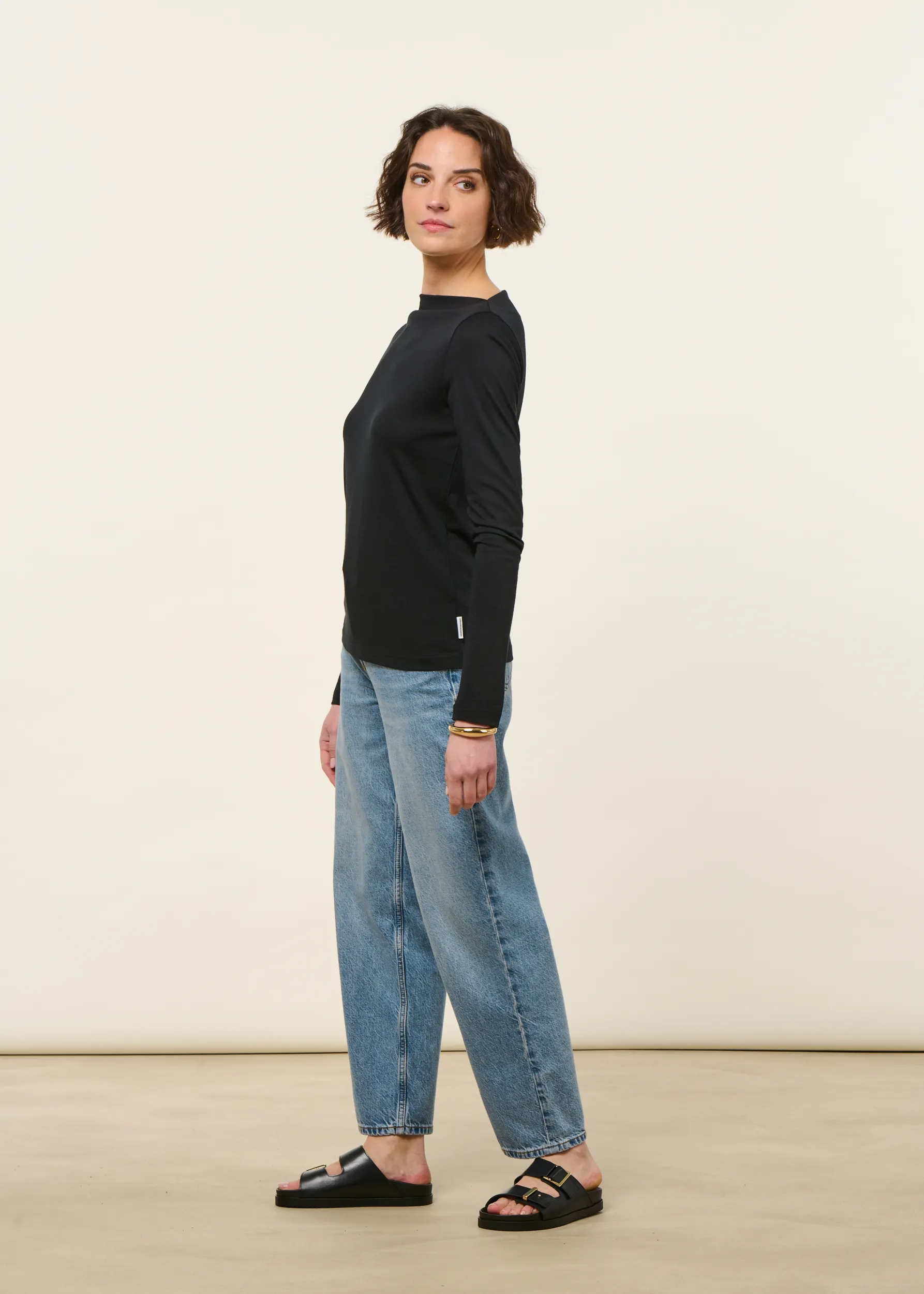 Jean droit en coton bio et tencel | bleu clair "liora cropped cindy light used", Kings of Indigo, photo 5