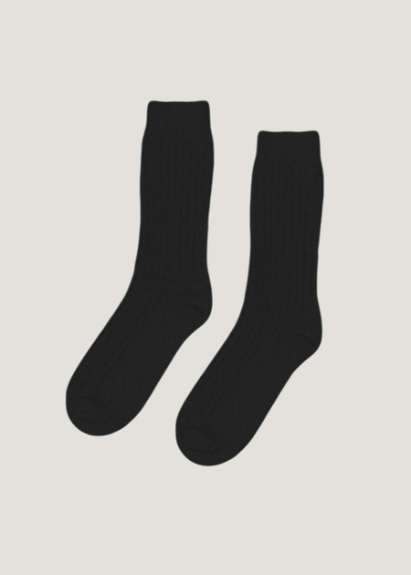 Chaussettes en laine mérinos recyclée | noir "deep black"